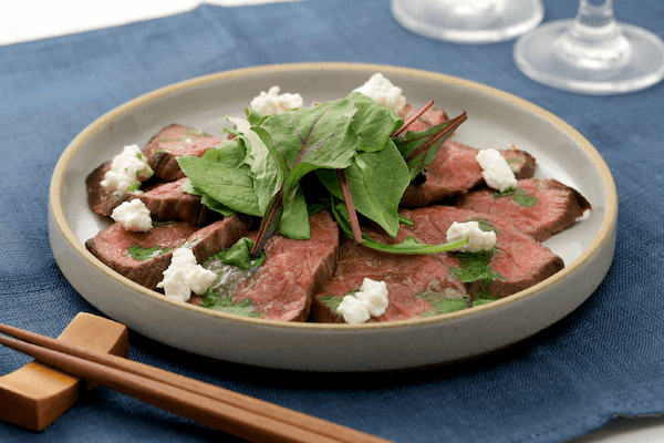 抹茶ソースのカルパッチョ